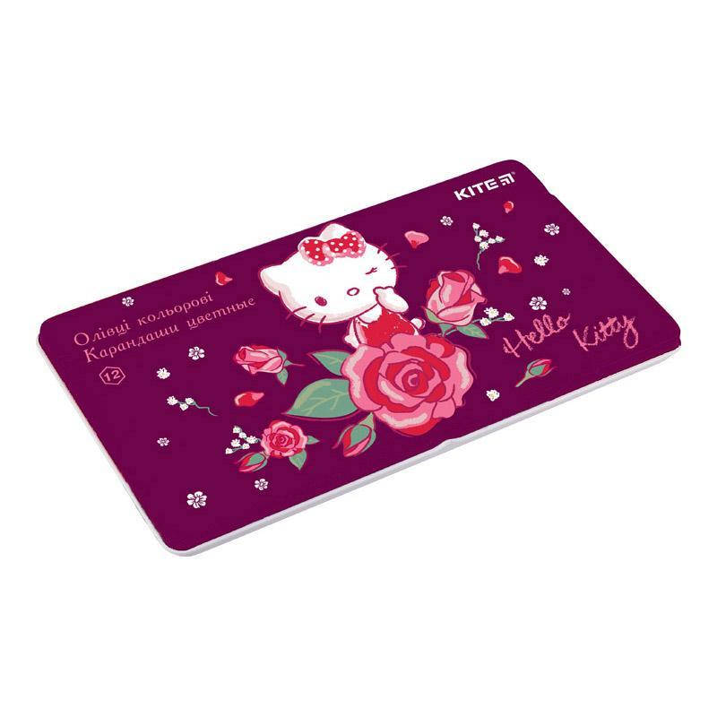 

Карандаши цветные шестигранные Kite 058 Hello Kitty 12 цветов HK18-058
