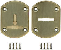 Декоративная накладка под сувальдный ключ Fuaro ESC021 со шторкой матовая бронза (Китай)