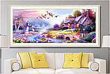Картина для малювання камінням Diamond painting Алмазна вишивка "Гусі-лебеді полетіли", фото 4