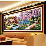 Картина для малювання камінням Diamond painting Алмазна вишивка "Будинок біля річки", фото 4