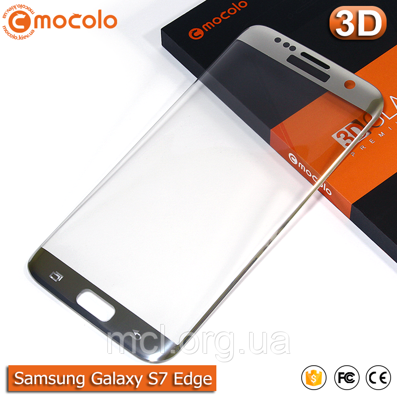 Захисне скло Mocolo Samsung Galaxy S7 Edge 3D (Silver)