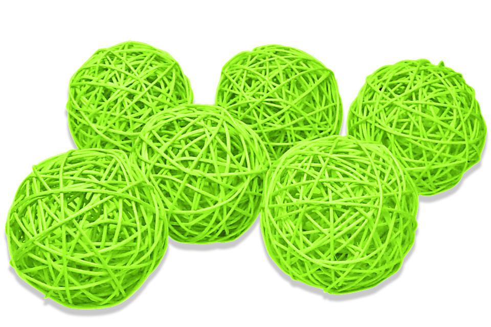 Ротанговий кулька 3 см, салатовий, фото 1