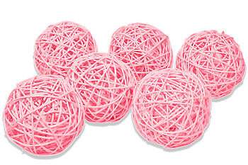 Ротанговий кулька 3 см, рожевий