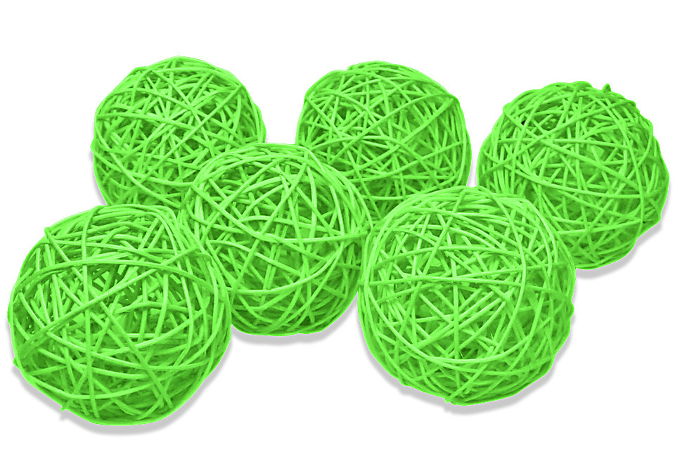 Ротанговий кулька 7 см, салатовий, фото 1