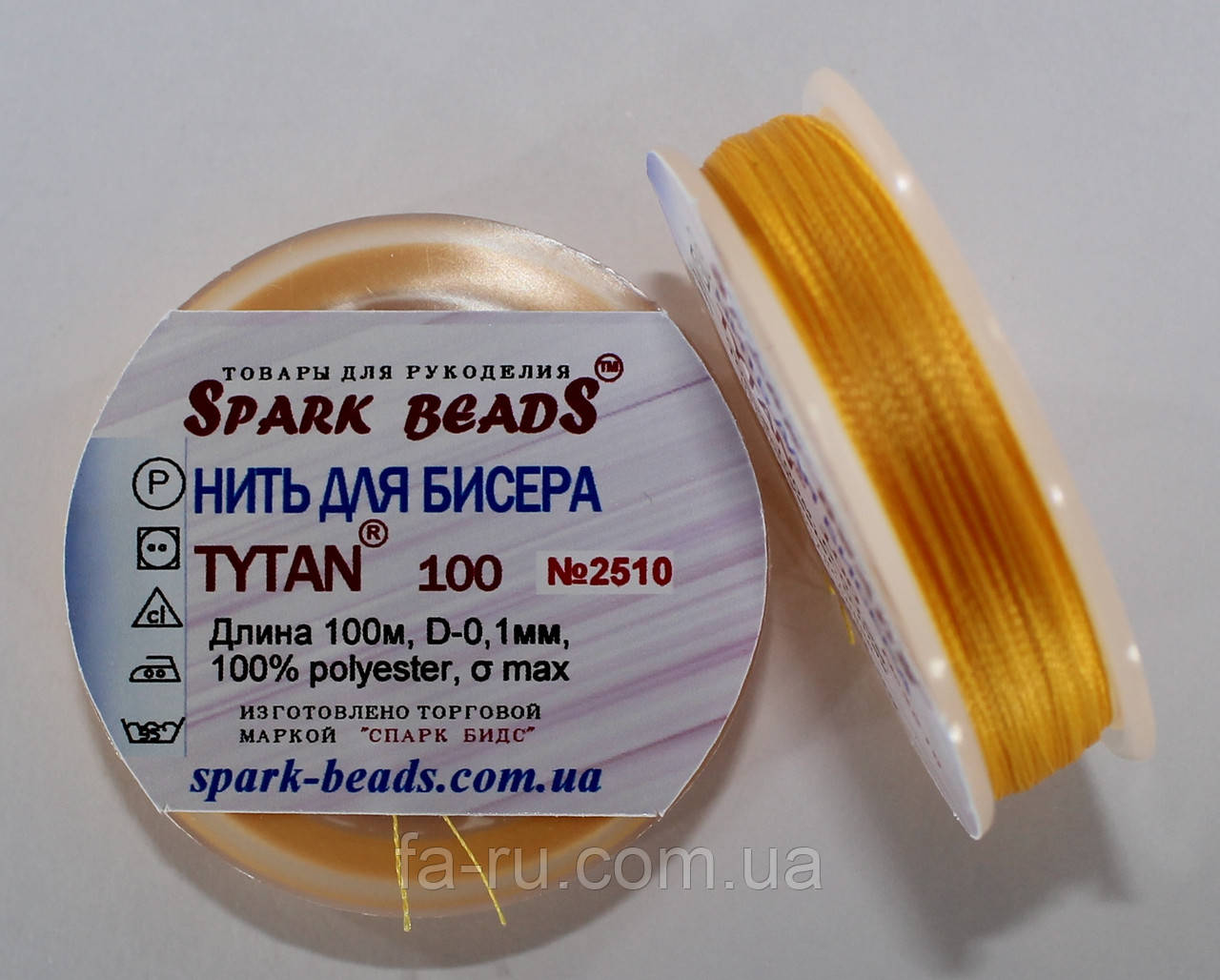Нитка для бісеру TYTAN 100 No2510. Абрикосовий 100 м