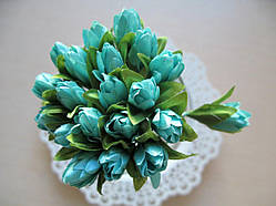 Тюльпани з тканини колір — тіффані 2 см