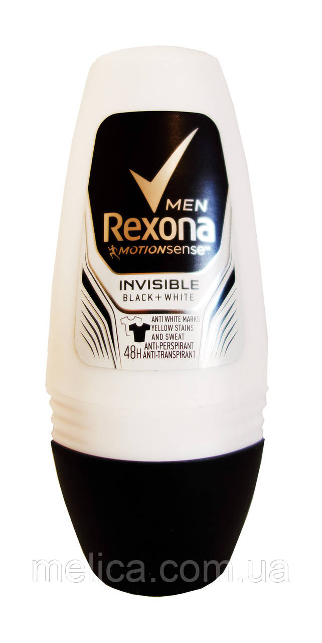 Антиперспирант шариковый Rexona Men Invisible Black+White Невидимый на черном и белом - 50 мл. - фото 1 - id-p584485616