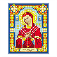 Схема для вышивки бисером "Икона "Богородица Семистрельная"