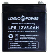 LogicPower LPM 12 V 5.0 Ah — 12 В — 5,0 А/год — кислотний акумулятор для дитячої машинки, сигналізації, ваг