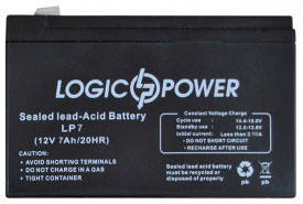 LogicPower LPM 12 V 7 Ah — 12 В — 7,0 А/год — кислотний акумулятор для дитячої машинки, сигналізації, ваг, фото 1