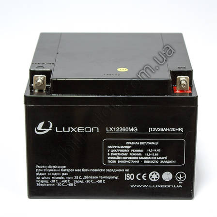 LUXEON LX1226MG — 12 В — 26 А·год — мультигелевий акумулятор для котла, фото 1