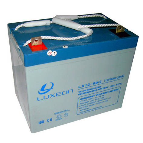 LUXEON LX12-60G — 12 В — 60 А·год — гелевий акумулятор для котла, фото 1