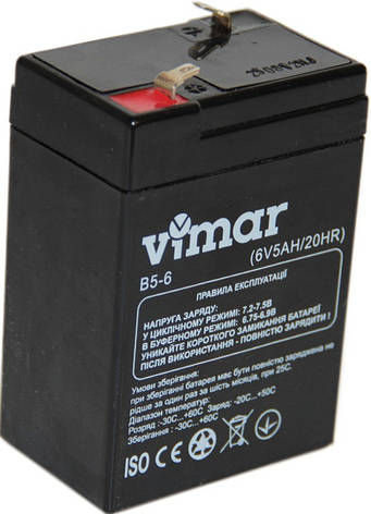 VIMAR B5-6 6 В 5 Ah — мультигелевий акумулятор, AGM, фото 1