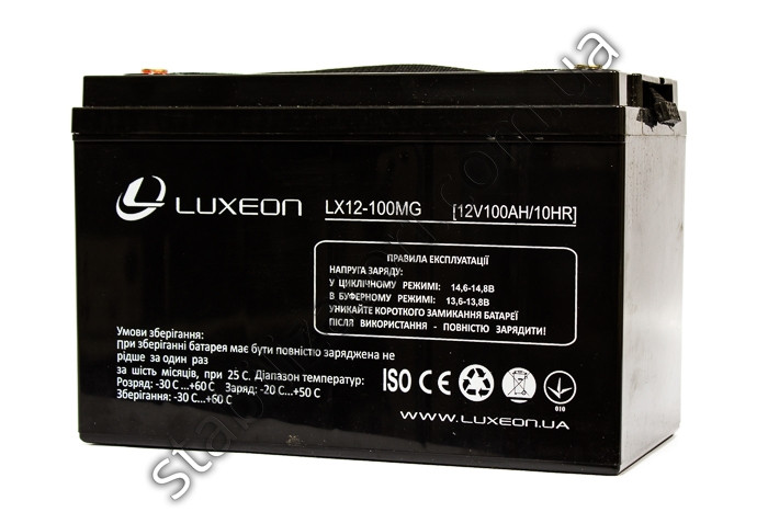 LUXEON LX12-100MG — 12 В — 100 А/год — мультигелевий акумулятор для котла