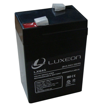 LUXEON LX645 — 6 В — 4,5 А/год кислотний акумулятор для ліхтаря, ваг, дитячої машинки, фото 1
