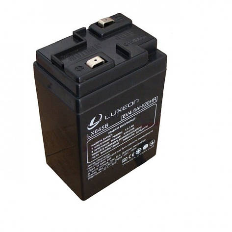 LUXEON LX645B — 6 В — 4,5 А/год — кислотний акумулятор для ліхтаря, ваг, дитячої машинки, фото 1