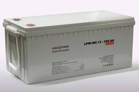 LogicPower LPM-MG 12 V 200 AH — 12 В — 200 А/год — мультигелевий акумулятор для котла, фото 1