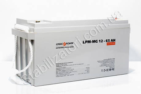 LogicPower LPM-GL 12V 65AH — 12 В — 65 А/год — гелевий акумулятор для котла, фото 1