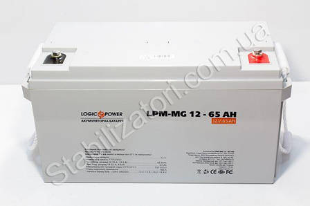 LogicPower LPM-GL 12V 65AH — 12 В — 65 А/год — гелевий акумулятор для котла, фото 3