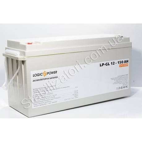 LogicPower LPM-GL 12V 150AH — 12 В — 150 А/год — гелевий акумулятор для котла, фото 1