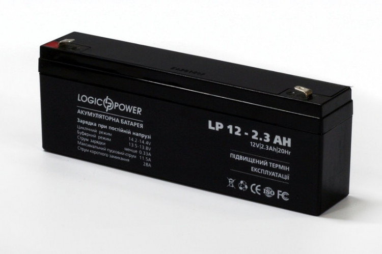 LogicPower LP 12 V 2.3 Ah — 12 В — 2,3 А/год — кислотний акумулятор