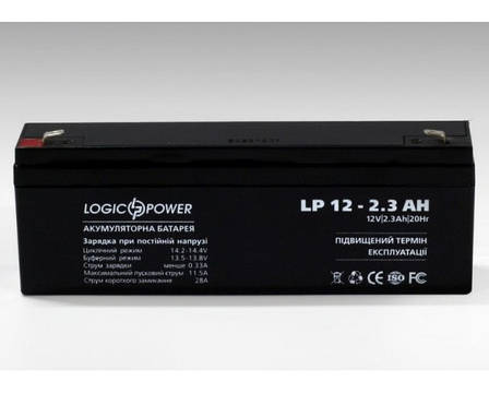 LogicPower LP 12 V 2.3 Ah — 12 В — 2,3 А/год — кислотний акумулятор, фото 3