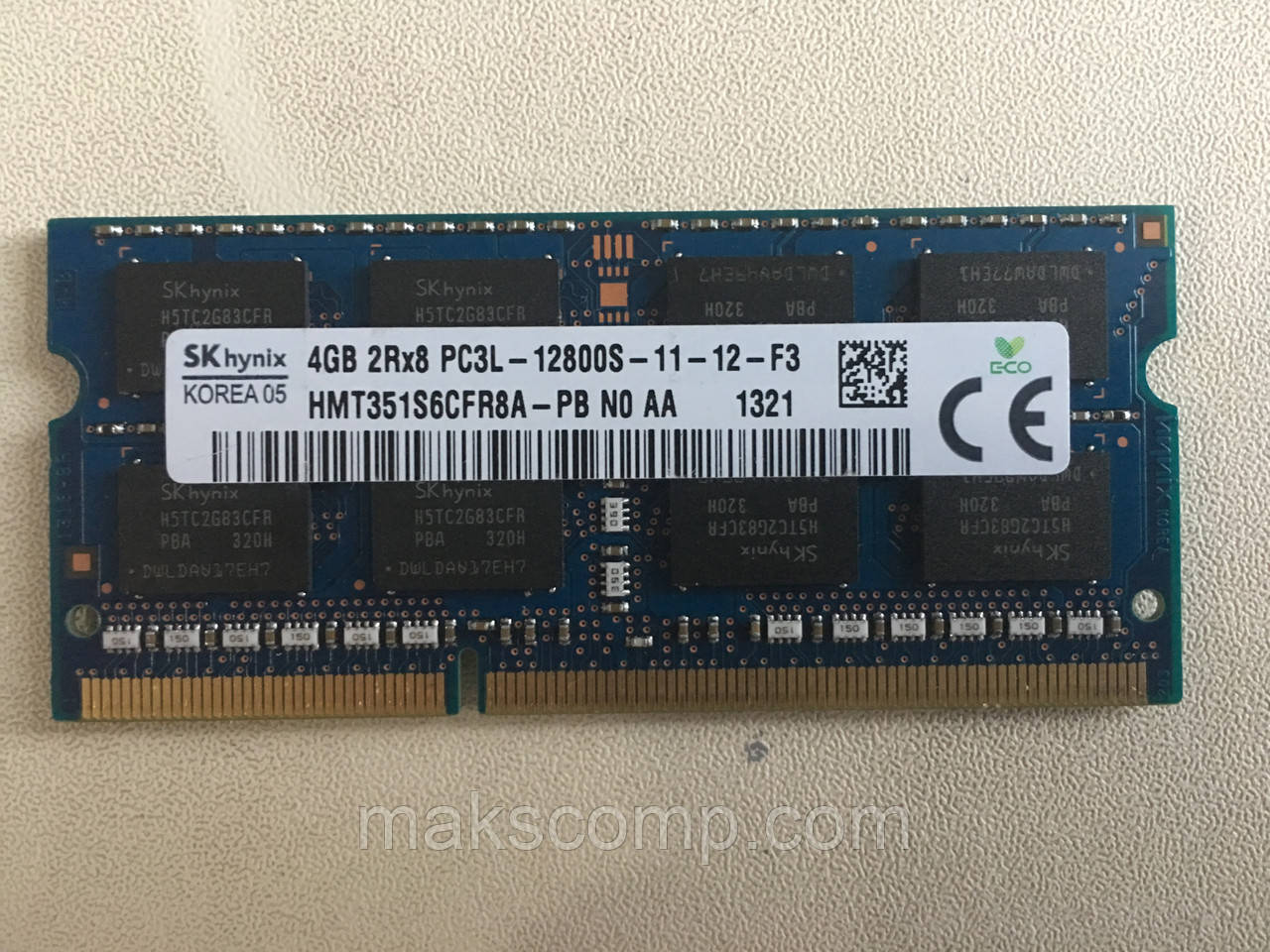 Пам'ять Hynix 4Gb So-DIMM PC3L-12800S DDR3-1600 1.35 v (HMT351S6CFR8A-PB)