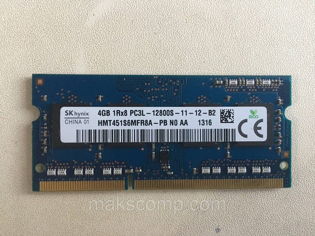 Пам'ять Hynix 4Gb So-DIMM PC3L-12800S DDR3-1600 1.35 v (HMT451S6MFR8A-PB)
