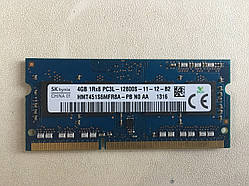 Памʼять Hynix 4Gb So-DIMM PC3L-12800S  DDR3-1600 1.35v (HMT451S6MFR8A-PB)
