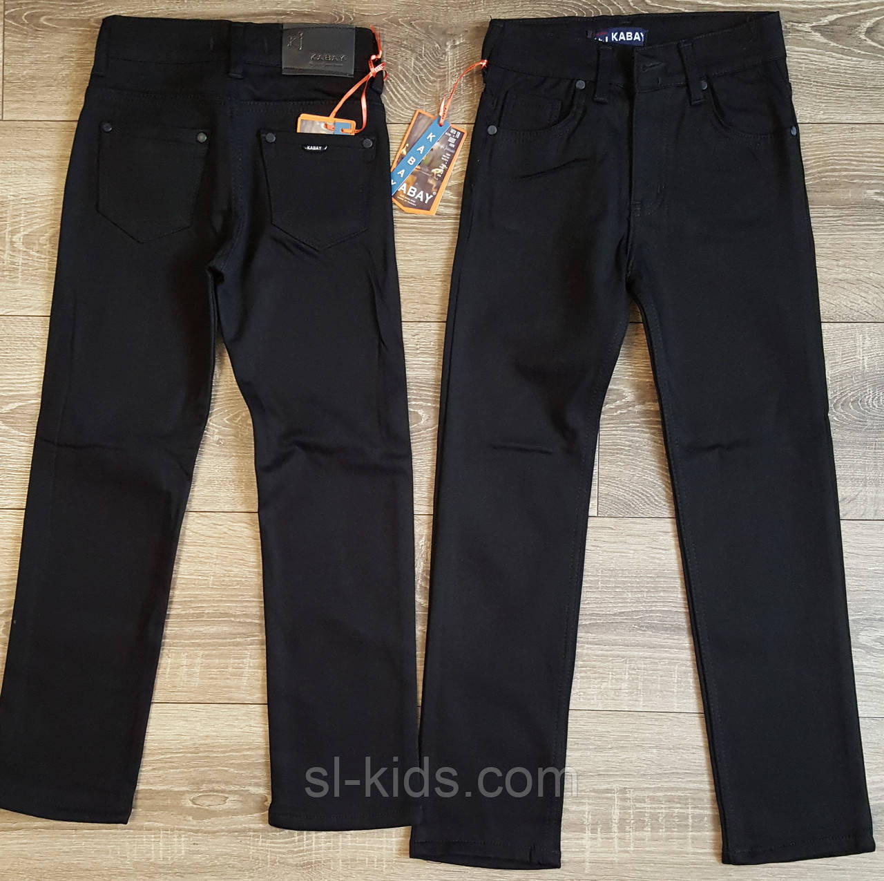 Штани,джинси на флісі для хлопчика 110-116 см(Kabay)(чорні) пр. Туреччина, фото 1