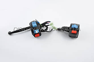 Блок кнопок на кермо (пара) 4T GY6 50 139QMB (диск/барабан, кріплення, важіль)