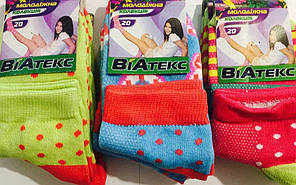 Шкарпетки дитячі 12 пар демісезонні дівчинка ВиАтекс розмір 20(32-34) асорті