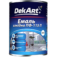 Эмаль алкидная DekArt ПФ-115П темно-серая 0,9 кг