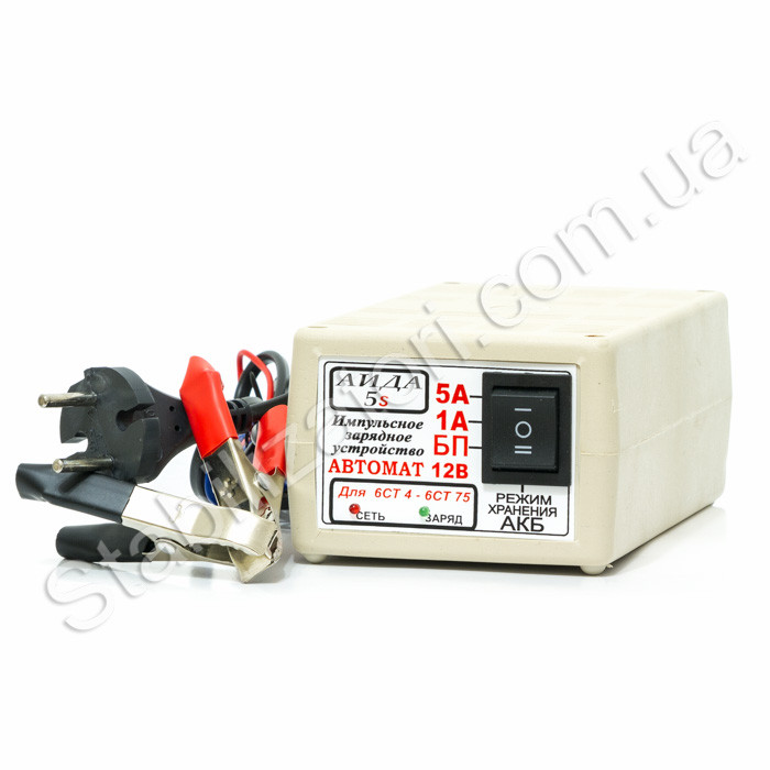 АІДА-5s з перекл гел/кисл — Зарядне для гелевих, мультигелевих, AGM, кислотних, акумуляторів