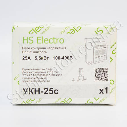 HS-Electro УКН-25с — реле контролю напруги, фото 2