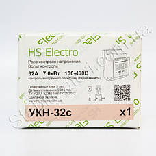 HS-Electro УКН-32с ( т) — реле напруги, з термозахистом, фото 3