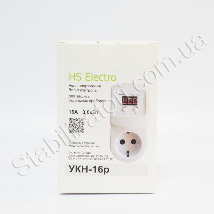 HS-Electro УКН-16р (у розетку) — реле напруги
