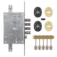 Замок врезной сувальдный MOTTURA 52.771 с накладками