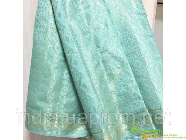 Класичне сарі Raj Rubi Saree-5 бірюзове, Аюрведа Здесь