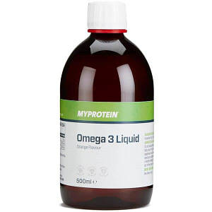 Рідкі омега-3 зі смаком Myprotein Omega-3 liquid 500 мл апельсин (супер дозування)