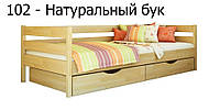 Односпальная детская кровать Estella Нота 102, 90*200(190), Бук Массив