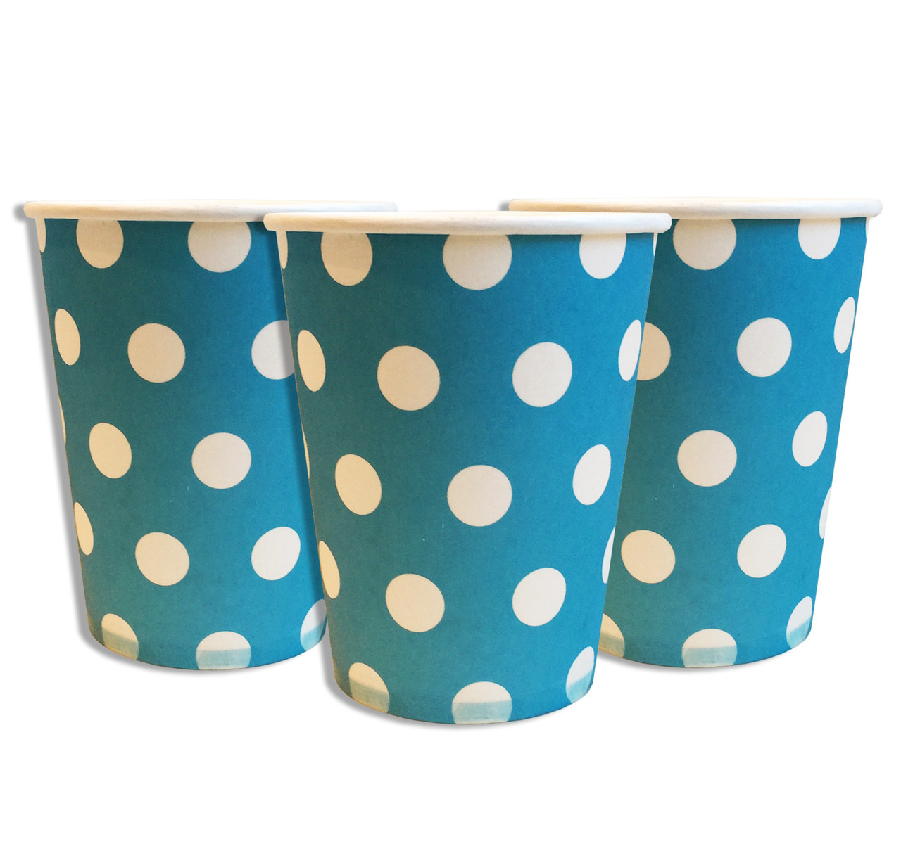 Стаканчики паперові Горошок синій (10шт/уп. 250 мл) одноразові дитячі -