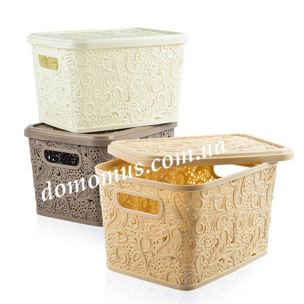 Кошик ажурний "Флорія" 10 л Hobby Life, Туреччина, біла, фото 1