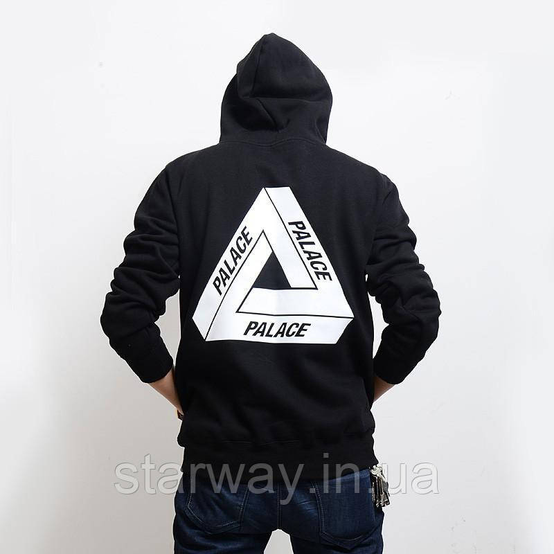 Худі palace white logo | чорна толстовка | топ