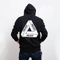 Худі palace white logo | чорна толстовка | топ