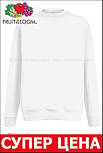 Світшот чоловічий білий светр легкий Lightweight set-in sweat Fruit of the Loom,S, фото 7