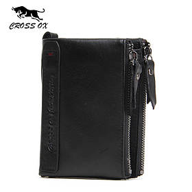 Гаманець чоловічий з натуральної шкіри CROSS OX (чорний)