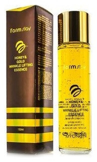 FarmStay Honey & Gold Wrinkle Lifting Essence — Есенція для обличчя з екстрактом золота та меду 150 мл