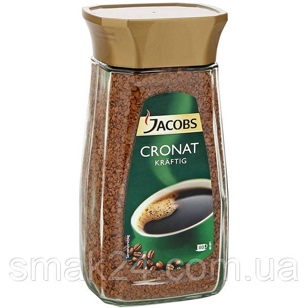 Кофе растворимый JACOBS CRONAT Kronung (королевский) Германия 200 г - фото 1 - id-p585133224