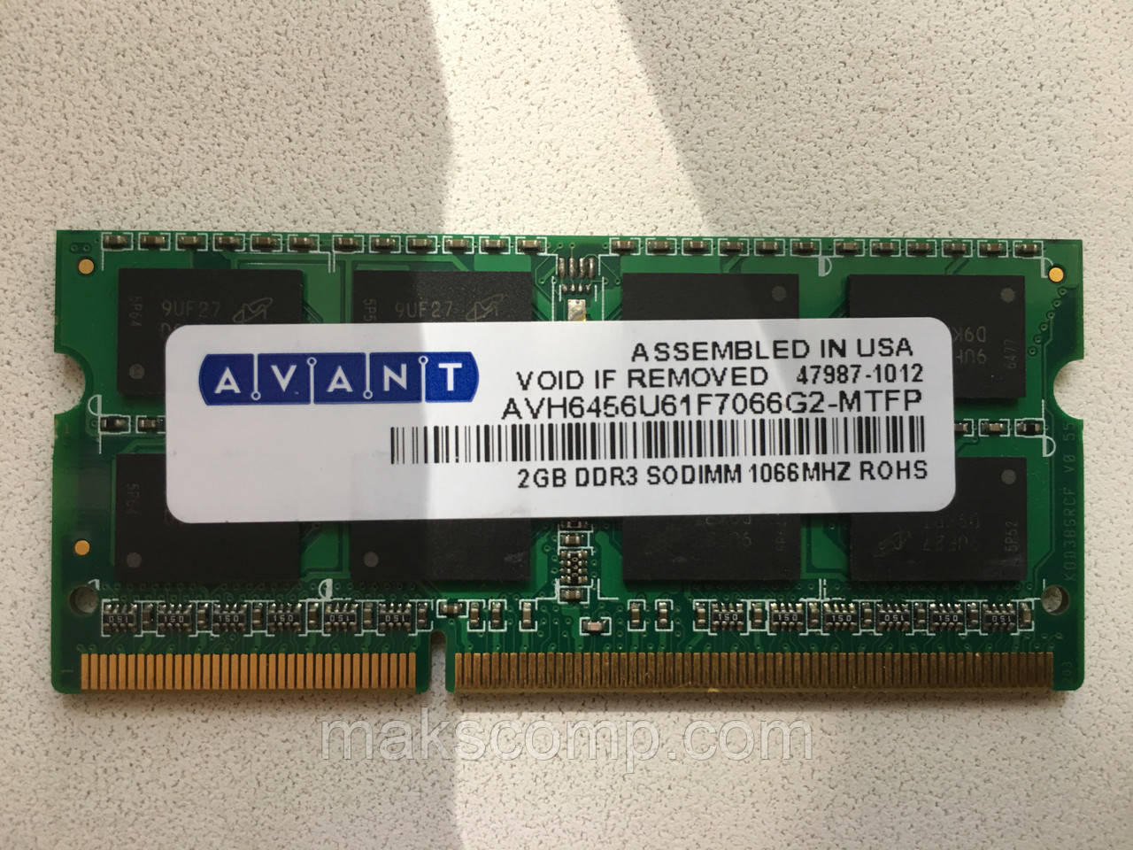 Пам'ять Micron 2Gb So-DIMM PC3-8500S DDR3-1066
